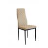 China Upholstered Diamond Lines ODM Grey Fabric Dining Chairs factory