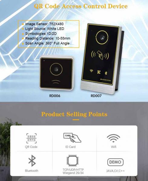 RD007 Barcode Scanner IC/RFID Card Reader for Access Control