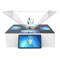 China 180° 270° 360° 3D Holographic Display Interactive Touch Pyramid Jewelry Kiosk For Mall for sale