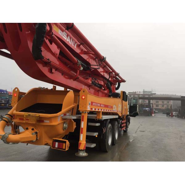 Quality Red Second Hand Concrete Pumps Truck Sany 46m With Isuzu Chassis for sale