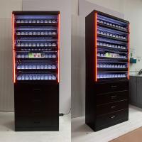 China Customized Installed LED Light Attractive Tobacco Cabinet Cigarette Display Rack For Sale factory