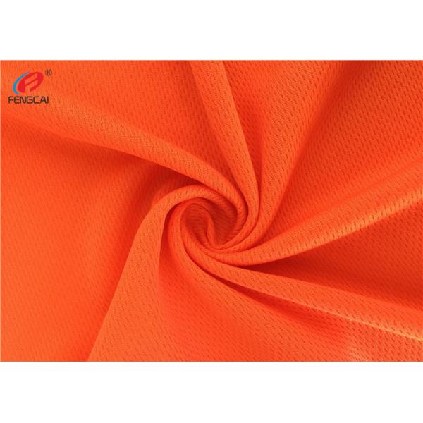 Quality Orange Reflective Fluorescent Material Fabric Multifunctional Bird Eyes Mesh for sale