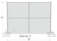 China 6' x 8' “Charming Baby” temporary chain link fence panels,available all brace factory