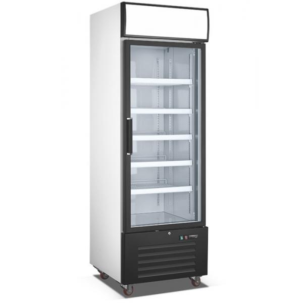 Quality Upright Glass Door Freezer Refrigerator , Single Glass Door Commercial for sale