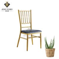 Quality Hotel Furniture Powder Coating Gold Resin Natural Chiavari Chair 4.5kg for sale