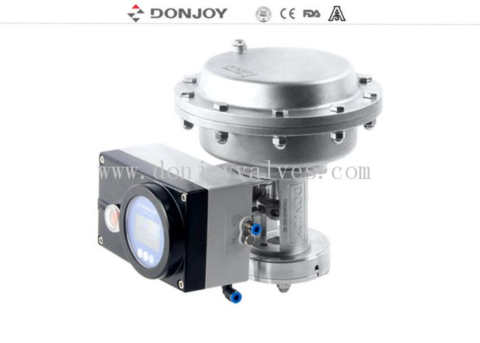 China Stainless Steel High pressure 20bar Diaphragm Pneumatic actuator With intelligent valve Positioner Operation for sale