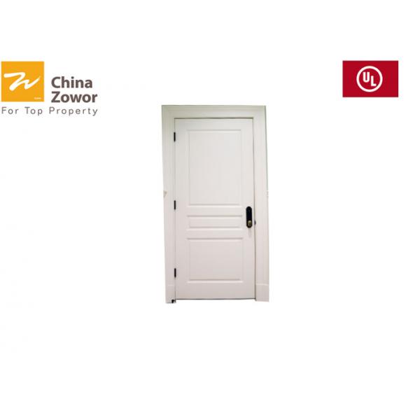Quality Single Leaf Oak Wood Finish Soundproof 30 Minute Fire Rated Wood Doors For Hotel for sale