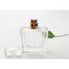 China Decorative Square Clear Small Glass Perfume Bottles With Lids , 30ml Volume factory