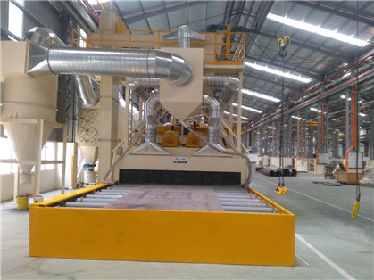Quality Metal Sheet Cleaning 15kw*8 Steel Plate Shot Blasting Machine for sale