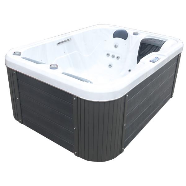 Quality Acrylic Outdoor Whirlpool Massage Hot Tub With Underwater LED Light for sale