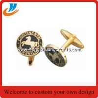 China Gold cufflinks,men's T-shirt metal cufflinks high wholesale for important occasion for sale