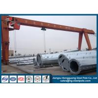 China Distribution Line Steel Electrical Power Post Q345 Bitumen Painted 110KV factory