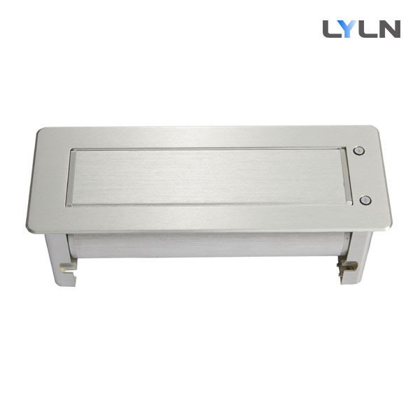 Quality Brushed Aluminum Meeting Table Power Socket , Flip Up Box For Conference Table for sale