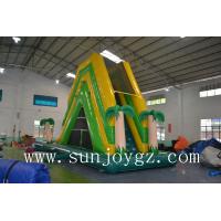 China Jungle Inflatable Water Slide  On Land Aqua Water Park Kids Amusement Park factory
