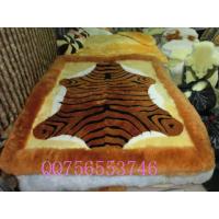China Tiger Sheepskin Throw Blanket Rug For Sofa Queen Size factory