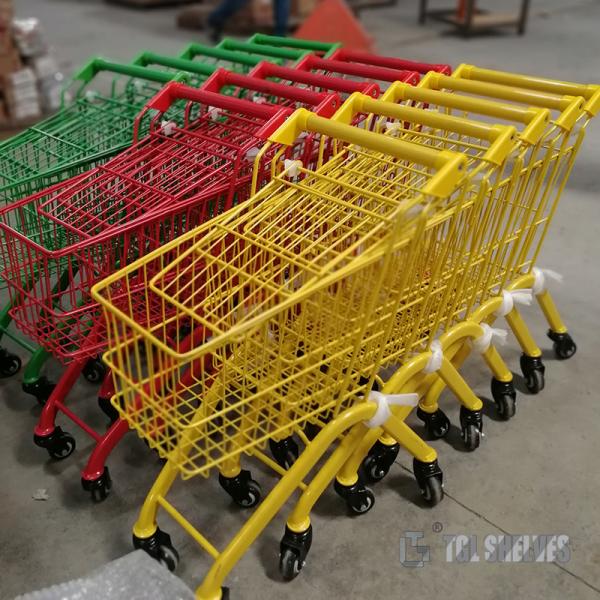 Quality 30L Mini Shopping Cart Trolley For Children Steel wire material OEM for sale