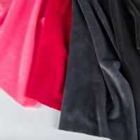 China Short Plush Velvet Fabric 95%Polyester 5%Spandex Elastic Customized Color Plain Style factory