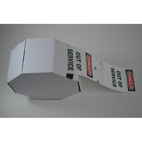 Quality Black White Durable Danger Lockout Tags Roll For Industrial Safety Workplace for sale
