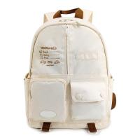 China Beige Fashion School Bags Backpack Rucksack Casual Style 16.5 Inch Size factory