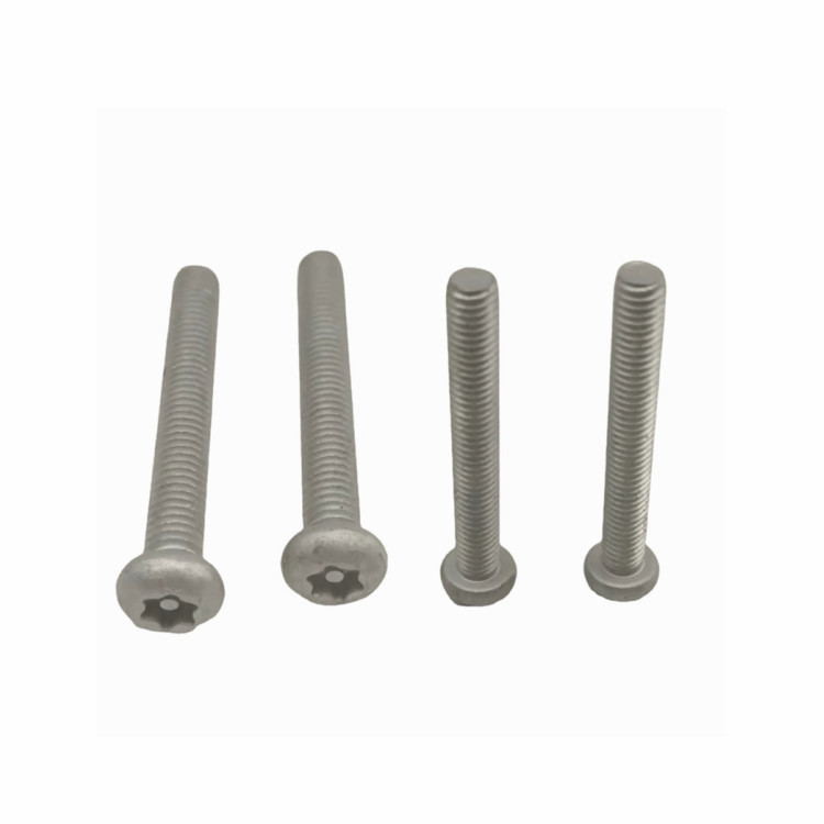 Tamper Resistant Pan Head Machine Screws Customized Torx Head Security Screw Dacromet plated screw M4*35