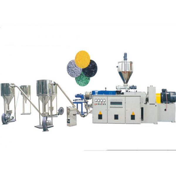 Quality Conical Twin Screw Extruder PVC Pelletizing Line With PVC Powder / Calcium Material for sale
