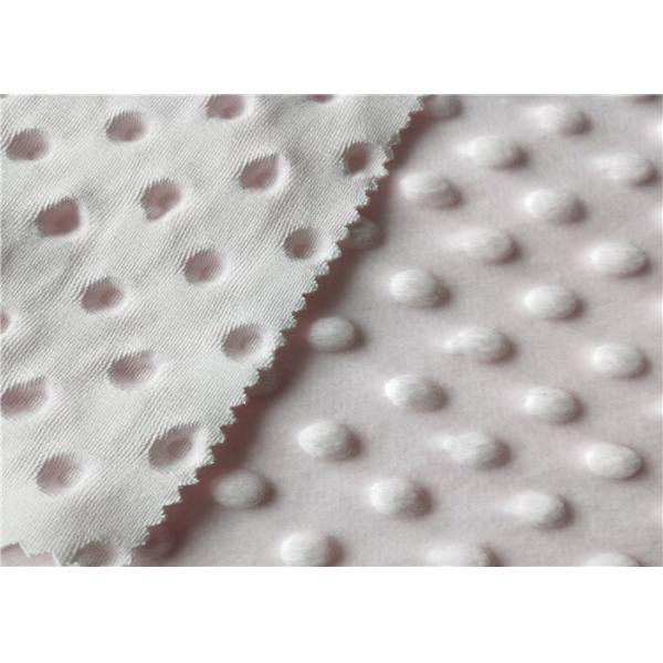 Quality 100% Polyester Minky Plush Fabric / Minky Dot Blanket Fabric For Making Baby for sale