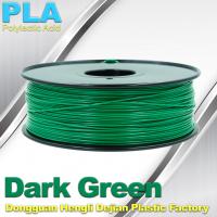 Quality OEM Biodegradable PLA 1.75 / 3.0 mm 3D Printer Filaments ( Dark Green ) for sale