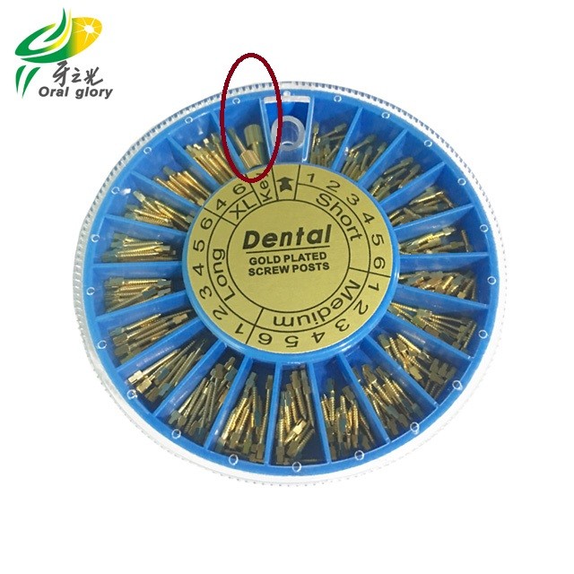 Quality Orthodontic Dental Screw Post Golden Plated / Stainless Steel / Titanium Type for sale