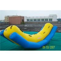 China Swimming Pool Inflatable Water Games Equipment Blow Up Banana Boat For Rides factory