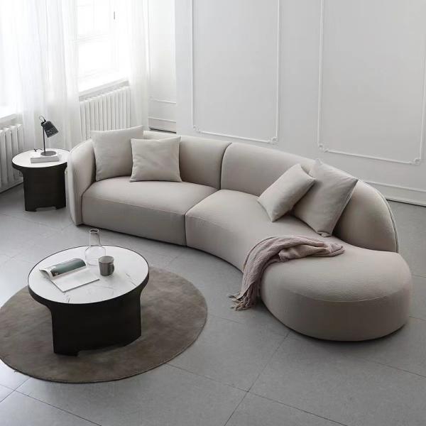 Quality Luxury Curved Hotel Lobby Furniture Reception Moon Modular Sectional Sofa for sale