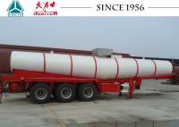 China Sulphuric Chemical Tanker Trailer , 21000 Liters Stainless Steel Chemical Tankers factory
