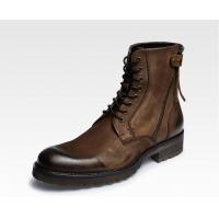 China Bullock Mens Brown Leather Dress Boots , Genuine Leather Martin Cowboy Boots factory