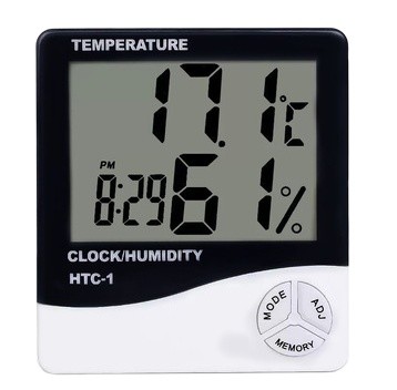 China Temperature Humidity Meter Digital Thermometer Hygrometer Weather Station Alarm Clock HTC-1 factory