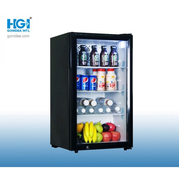 Quality 98L 94W 60Hz Glass Small Drinks Display Fridge Cooler Auto Defrost for sale