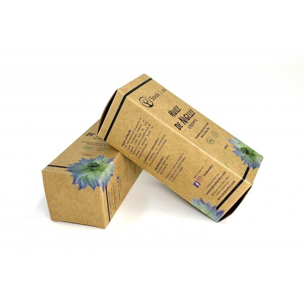 Quality CMYK Biodegradable Kraft Cosmetic Paper Box 300gsm For Skincare for sale