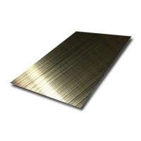 China 0.3mm Stainless Steel Sheet Vacuum Electroplating Frosted Brushed Black Titanium SS Metal Plate for sale