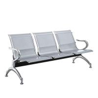Quality Silver Stainless Steel Waiting Bench 3 Seat For Airport Hospital Clinic for sale