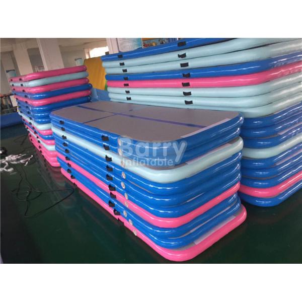 Quality Blue Green Pink Color 3X1m Inflatable Gymnastics Mats EN14960 for sale
