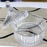 China color glass jar glass candy jar crystal glass jar with glass lid factory