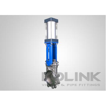 Quality Pneumatic Actuated Knife Gate Valve, Wafer/Lugged/Flanged Automated Knife Valve for sale