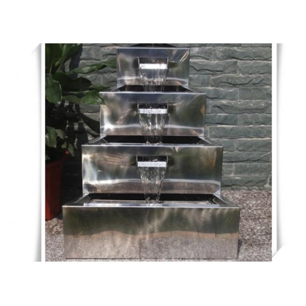 Quality Polished Craft Stainless Steel Water Feature / Metal Water Features Fountains for sale