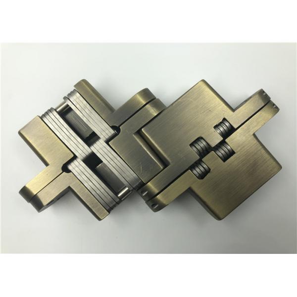 Quality Antique Brass Finish Heavy Duty Adjustable Concealed Hinges 40Mm Thickness for sale