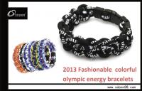 China Sport bracelets / silicone power magnetic braided rope bracelet to protect DNA from damage factory