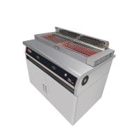 China Stainless Steel Electric Commercial Barbecue Grills with Downdraft Exhaust System factory