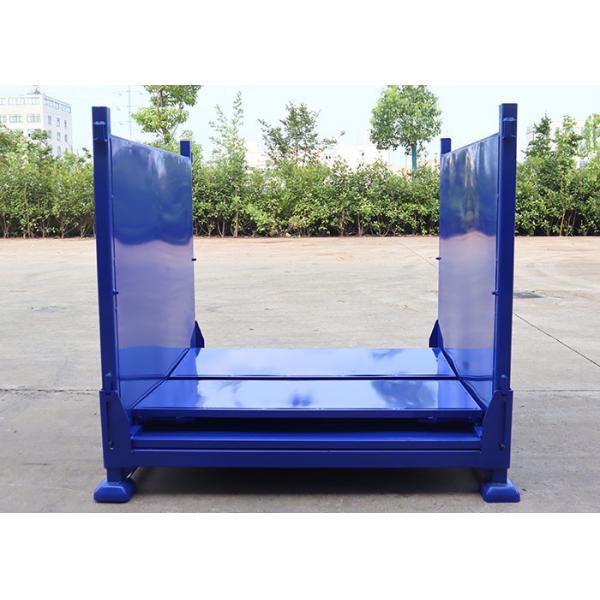 Quality Stackable Metal Steel Stillage Cage Container With Solid Side 1T-2T Load for sale