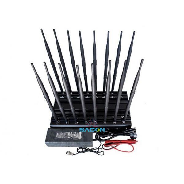 Quality 16 Channels 38w Wifi Signal Jammer 2.4G 5.8G For Meeting Rooms / Museums for sale