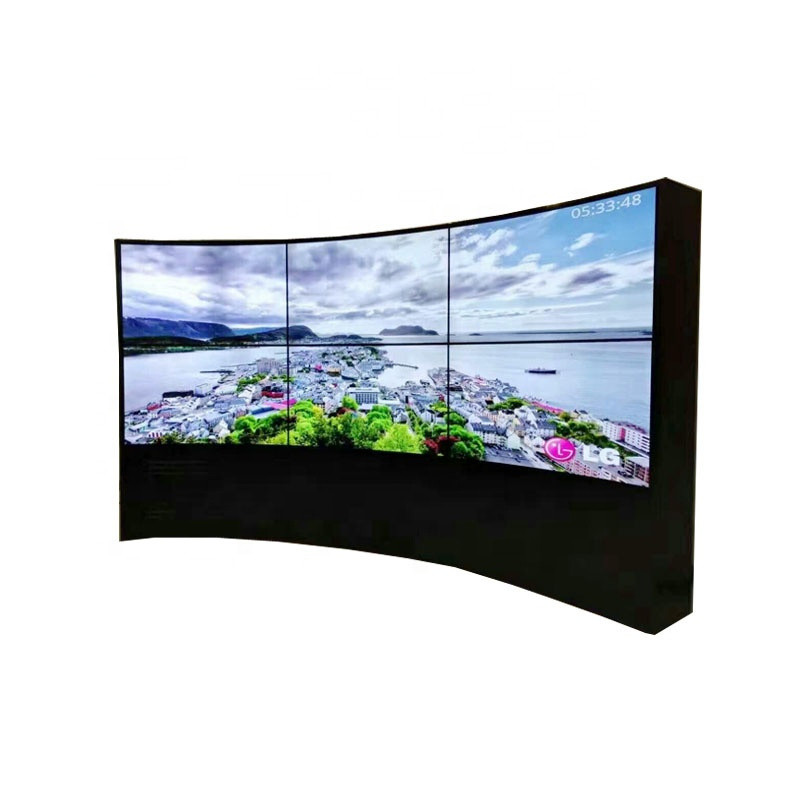 China Curved Screen Oled Video Wall 55 Inch 500cd/m2 Brightness For Advertising factory