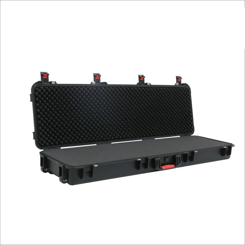China Black Finish Plastic Gun Case with 2 Layers and 2 Keys factory