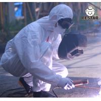 Quality CAT III Flame Retardant Type 5/6 White SMS Coverall for Oil Industry for sale