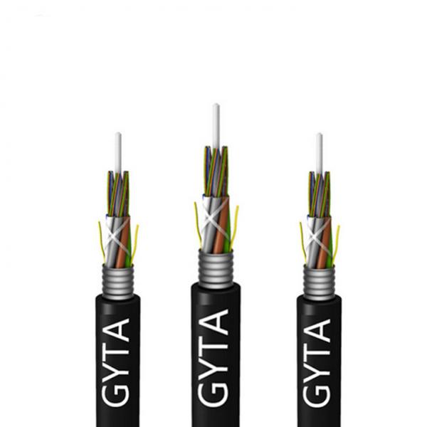Quality GYTA 72 Core Single Mode Optical Cable Outdoor Layer Stranded Monitoring Armored for sale